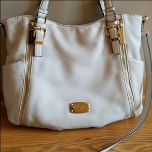 Michael Kors Cream White Authentic Used Purse with Dust Bag